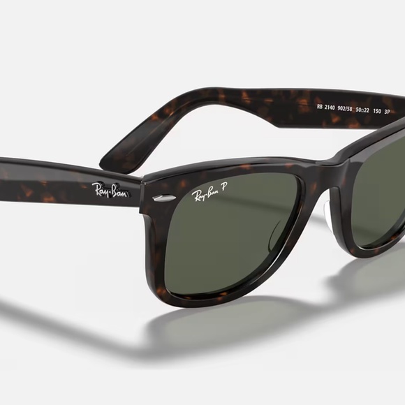 Ray-Ban Original Wayfarer polarized sunglasses (RB2140). Tortoise shell/green - Picture 7 of 12